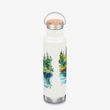 20oz Classic Insulated Water Bottle with Bamboo Cap - Mountains