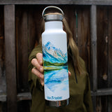 20oz Classic Insulated Water Bottle with Bamboo Cap - Mountains