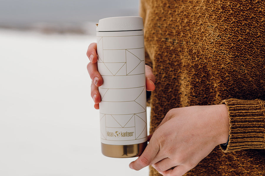 Limited Edition Insulated TKWide 16 oz with Café Cap - Geometric Design